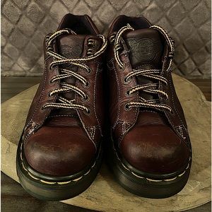 Dr Martens 9861 Brown Leather Chunky Sole Shoes Size 6